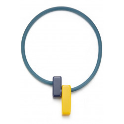 Stephanie - Collier Jaune Bleu