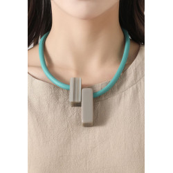 Stephanie - Collier Marron Vert