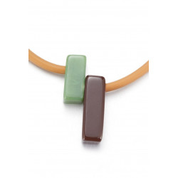 Stephanie - Collier Marron Vert