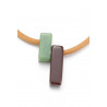 Stephanie - Collier Marron Vert