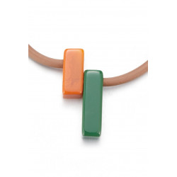 Stephanie - Collier Orange Vert