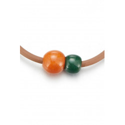 Stephanette - Collier Orange Vert