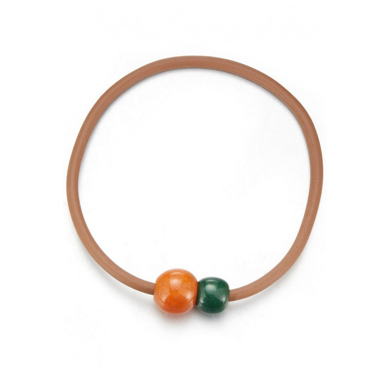Stephanette - Collier Orange Vert