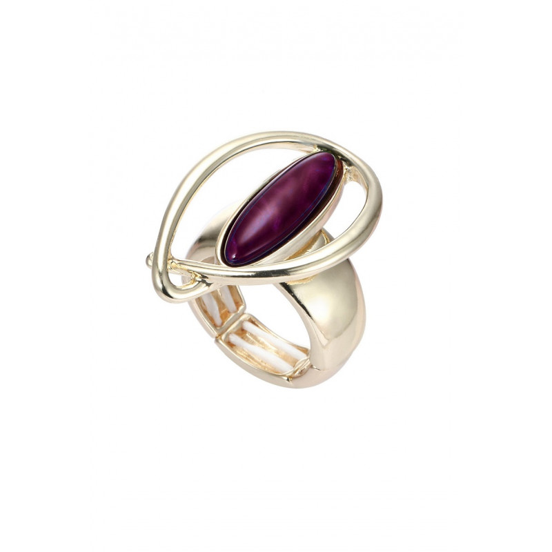 Bibiane - Bague élastique Violette