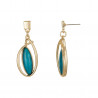 Bibiane - Boucle d'oreille tige turquoise