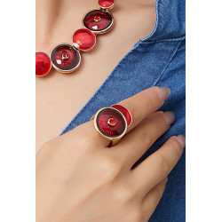 Alita - Bague élastique Rouge