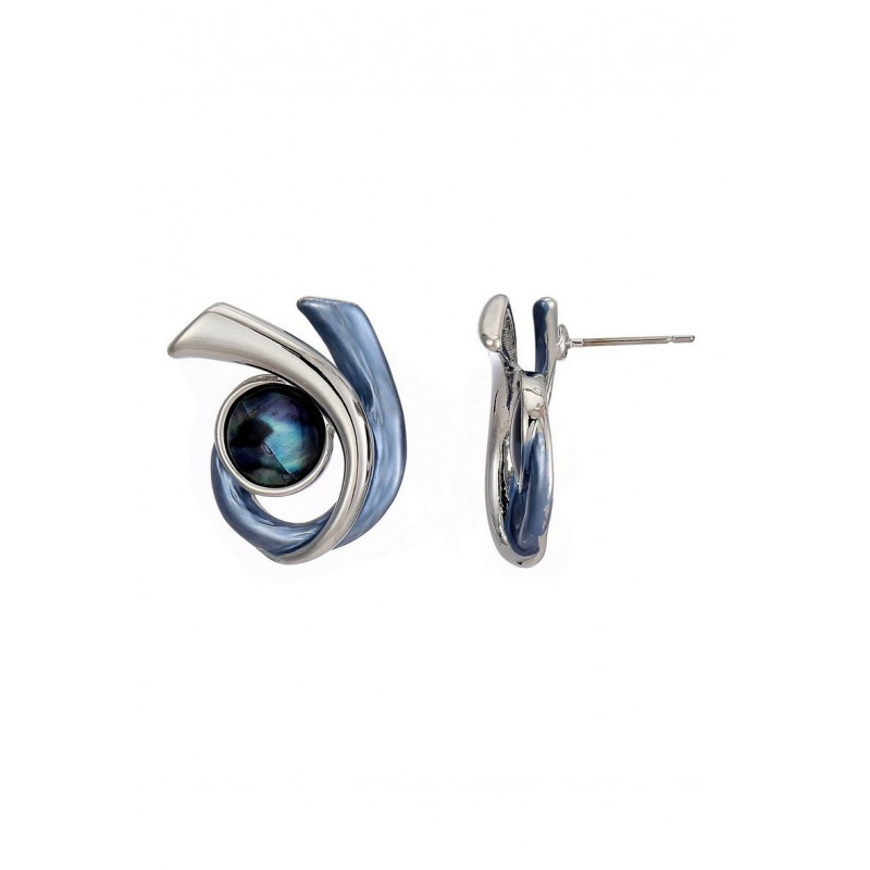 Itiraf - Boucle d'oreille tige Bleue