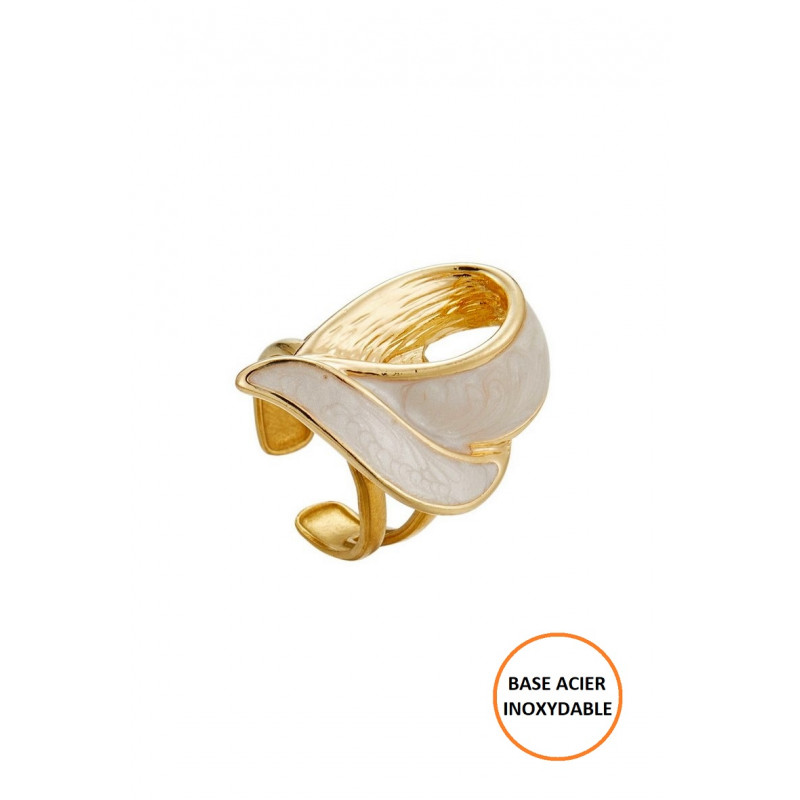 Badera - Bague réglable Blanche