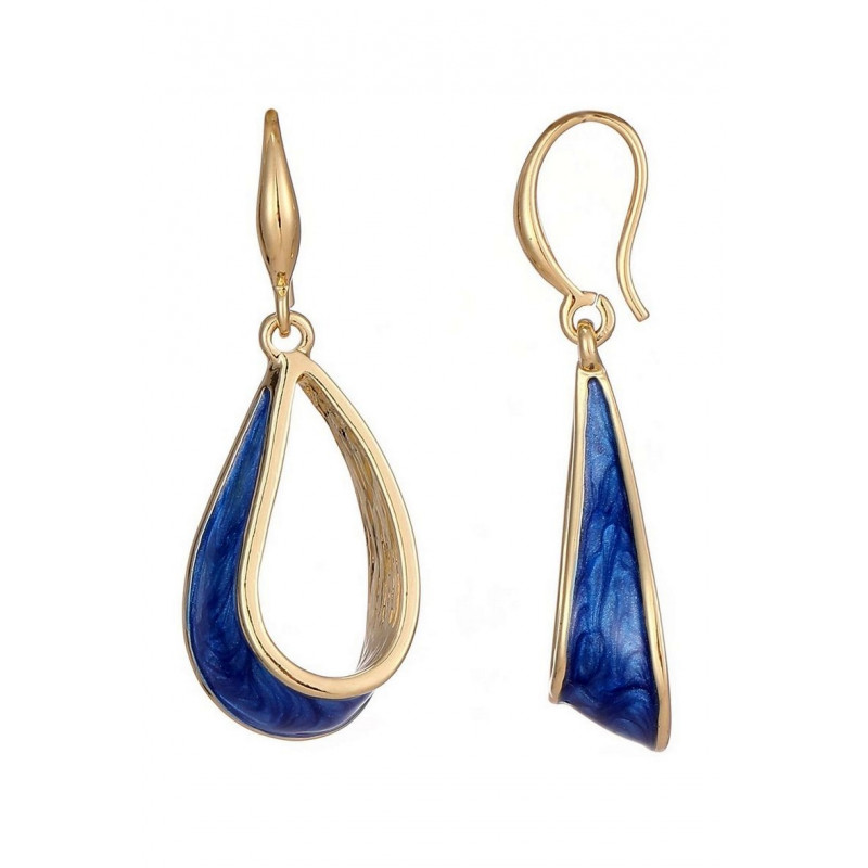 Badera - Boucle d'oreille crochet Bleue