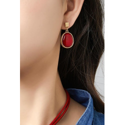 Bahrame - Boucle d'oreille tige Blanche