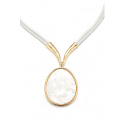 Bahrame - Collier Blanc
