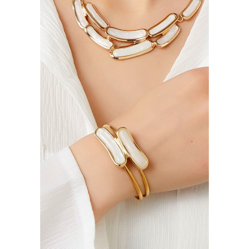 Bihotz - Bracelet réglable Blanc