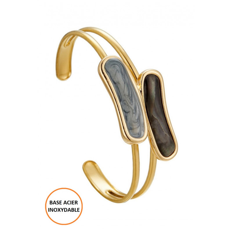 Bihotz - Bracelet réglable Gris