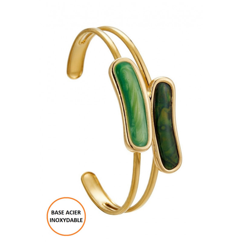 Bihotz - Bracelet réglable Vert