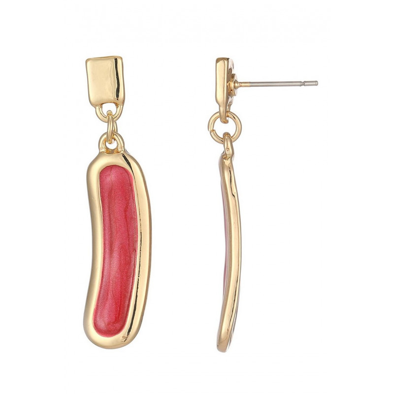 Bihotz - Boucle d'oreille tige Rouge