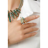 Badra - Bague réglable Turquoise