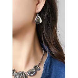 Bakour - Boucle d'oreille crochet Rouge