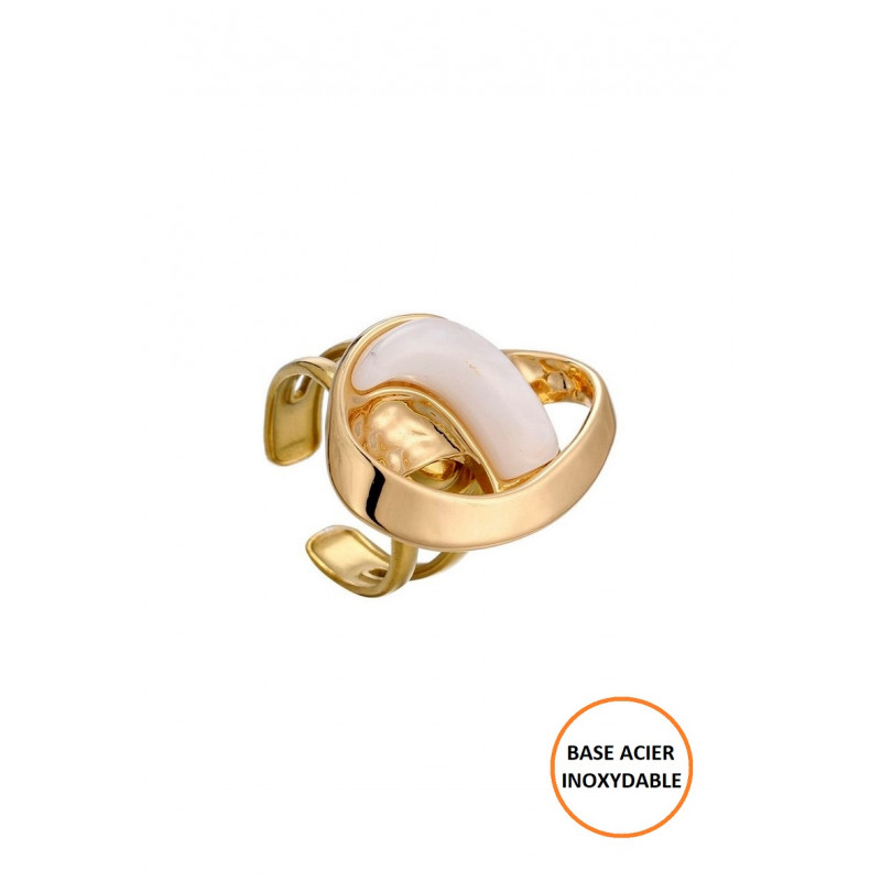 Boutayna - Bague réglable Blanche