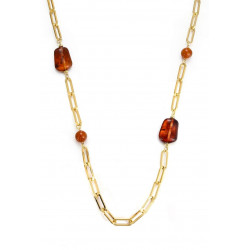 Typhaine - Sautoir Marron