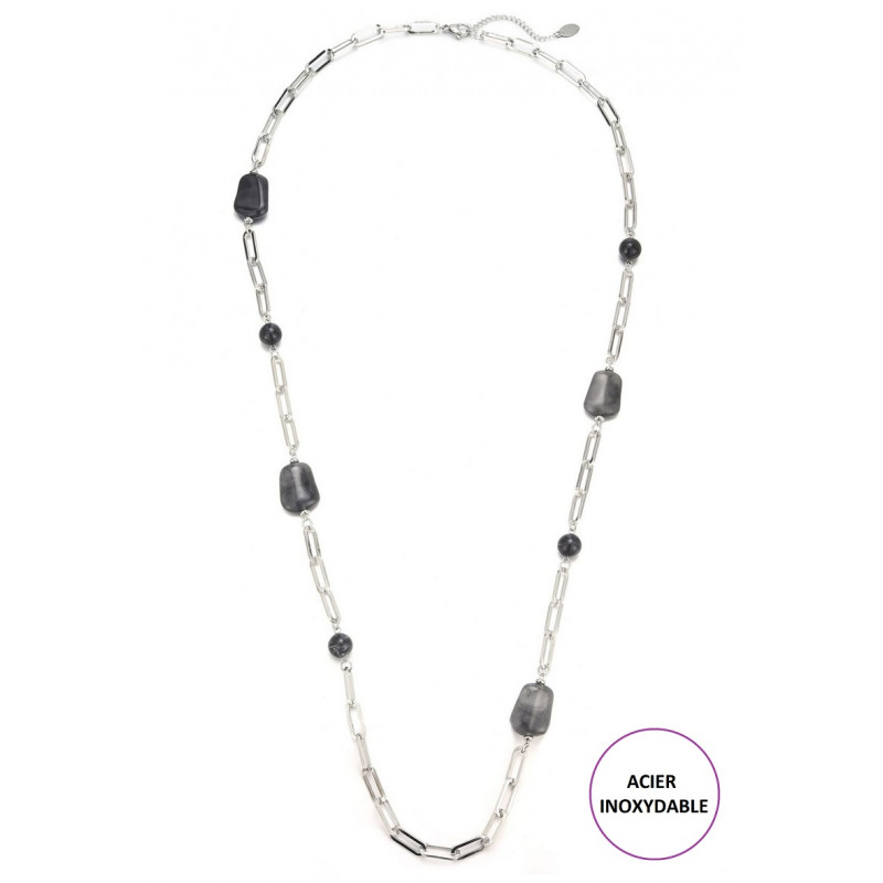 Typhaine - Sautoir Gris