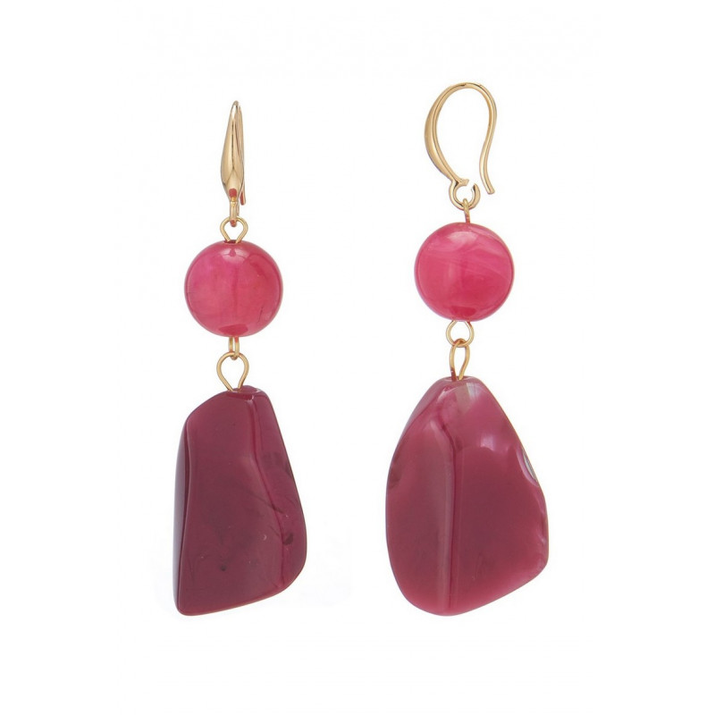 Terttu - Boucle d'oreille crochet Fuchsia