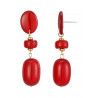 Taru - Boucle d'oreille tige Rouge