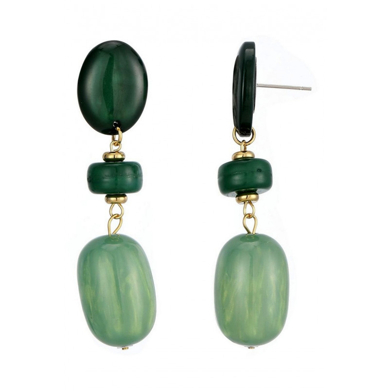Taru - Boucle d'oreille tige Verte