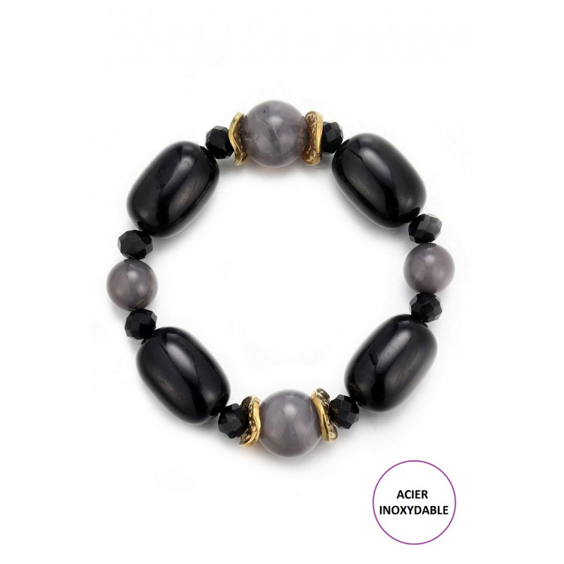 Taru - Bracelet élastique Noir