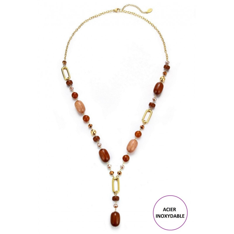 Taru - Sautoir Marron