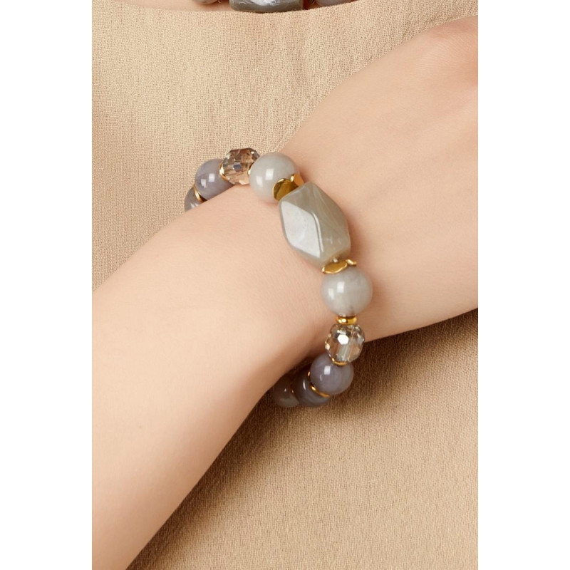 Tendai - Bracelet élastique Gris