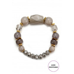 Tendai - Bracelet élastique Gris