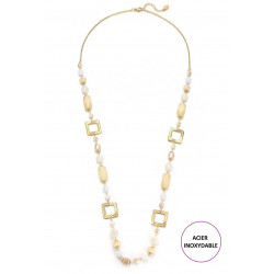 Tendai - Sautoir Blanc