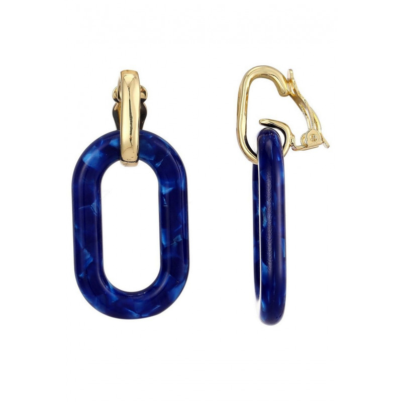 Normina - Boucle d'oreille clip Bleue