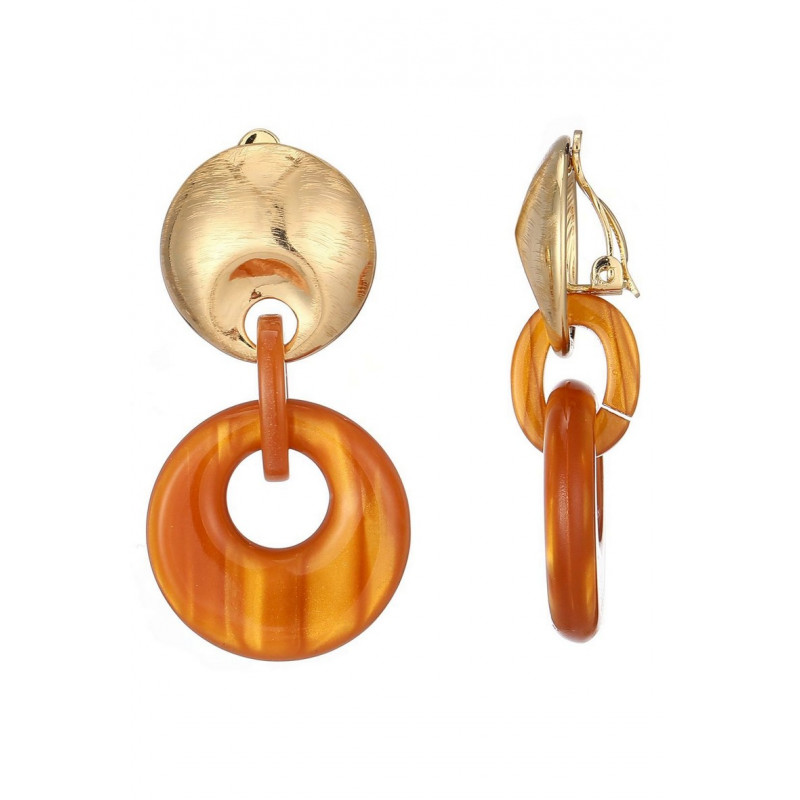 Nosipho - Boucle d'oreille clip Marron