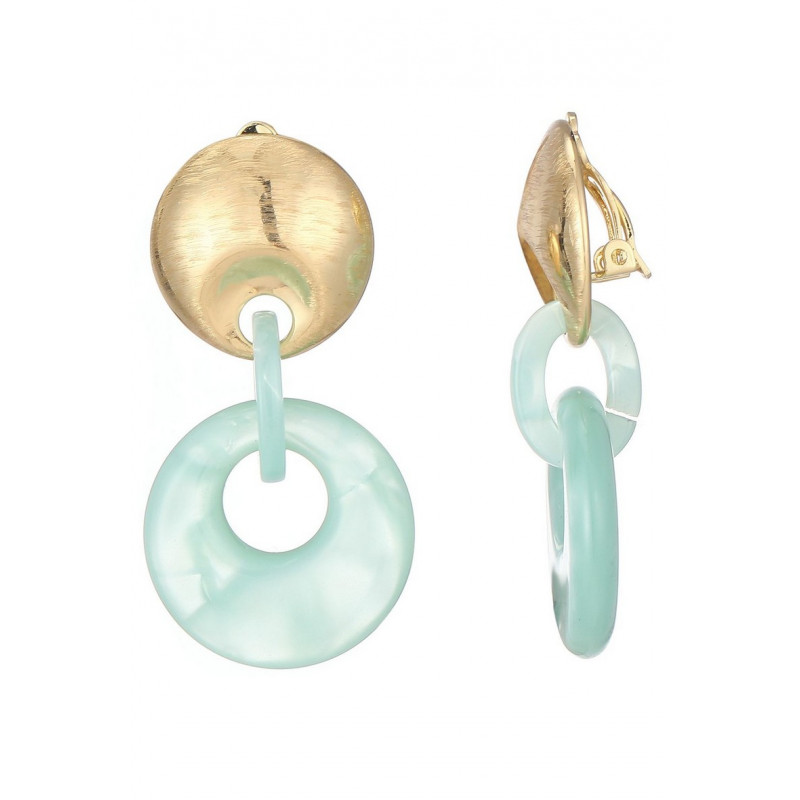 Nosipho - Boucle d'oreille clip Bleue