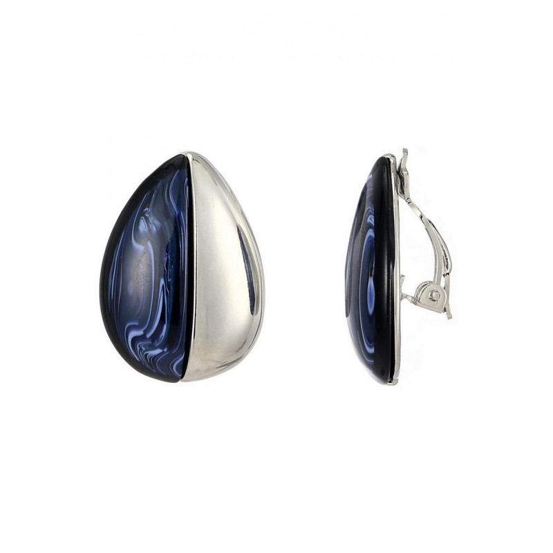 Noelani - Boucle d'oreille clip Bleue