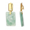 Noya - Boucle d'oreille clip Vert opaline