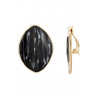 Noella - Boucle d'oreille Clip Noire