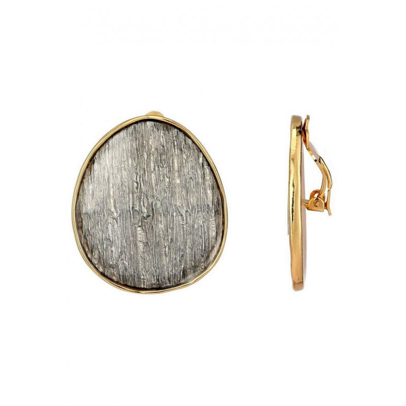 Noelene - Boucle d'oreille clip Grise