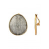 Noelene - Boucle d'oreille clip Grise