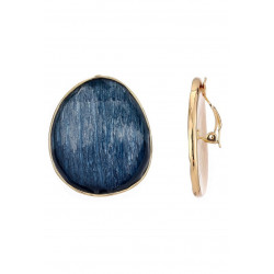 Noelene - Boucle d'oreille clip Bleue