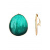 Noelene - Boucle d'oreille clip Verte