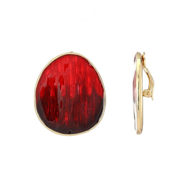Noelene - Boucle d'oreille clip Rouge