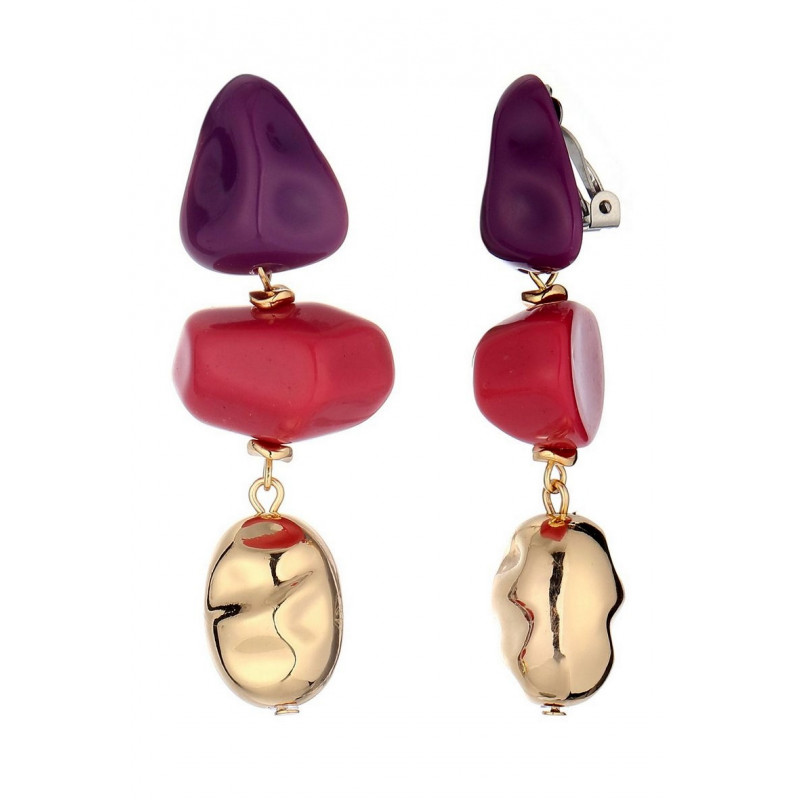 Nuru - Boucle d'oreille clip Violette