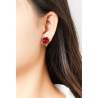 Nitika - Boucle d'oreille clip Acier Fuchsia