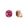 Nitika - Boucle d'oreille clip Acier Fuchsia