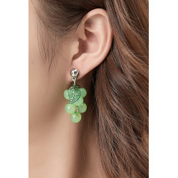 Kera Boucles d'oreilles tige Acier verte