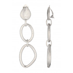 Narjissa - Boucle d'oreille clip Argentée