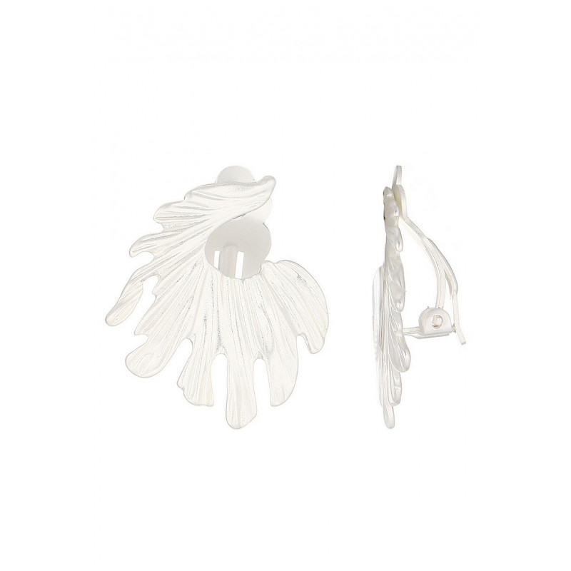 Noemie - Boucle d'oreille clip Argentée