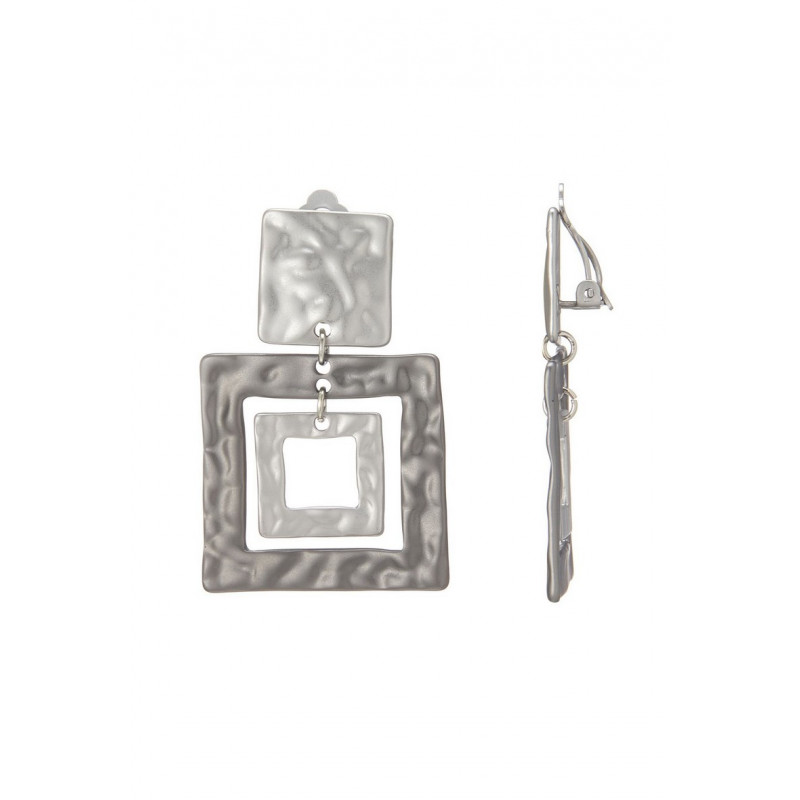 Nayla - Boucle d'oreille clip Argentée